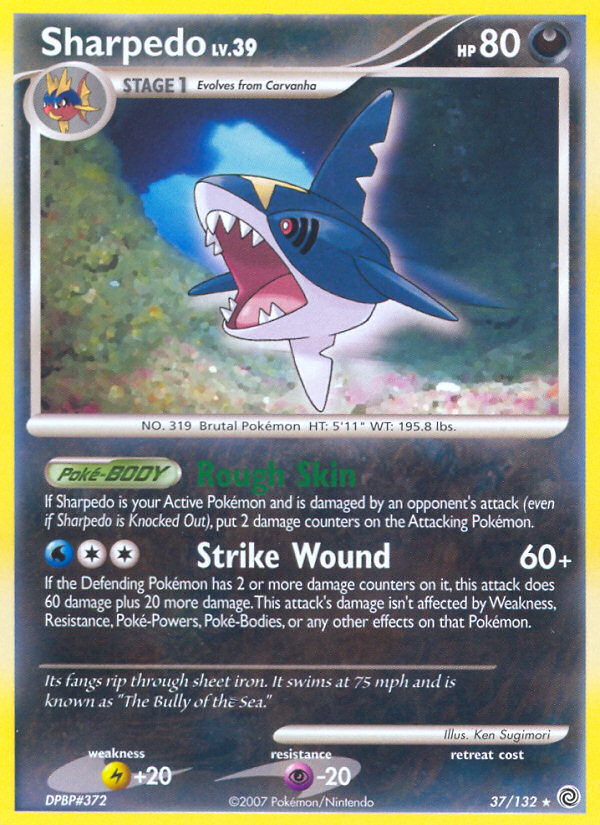 Sharpedo (37/132) [Diamond & Pearl: Secret Wonders] | Game Haven TX