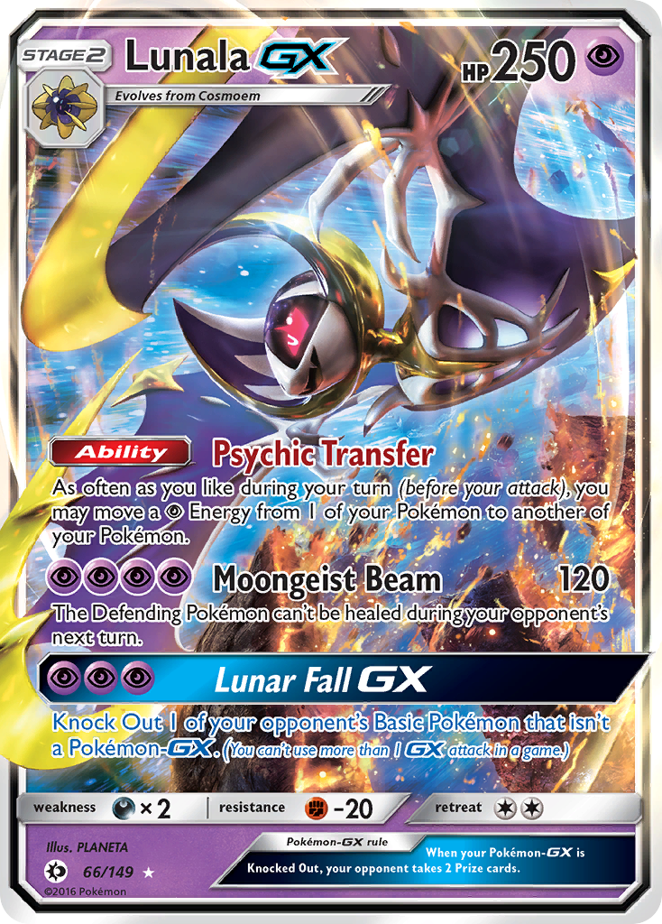 Lunala GX (66/149) [Sun & Moon: Base Set] | Game Haven TX
