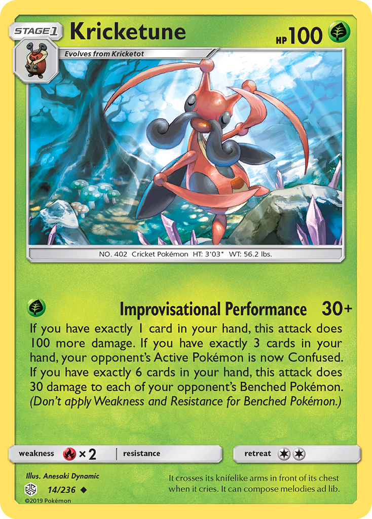 Kricketune (14/236) [Sun & Moon: Cosmic Eclipse] | Game Haven TX