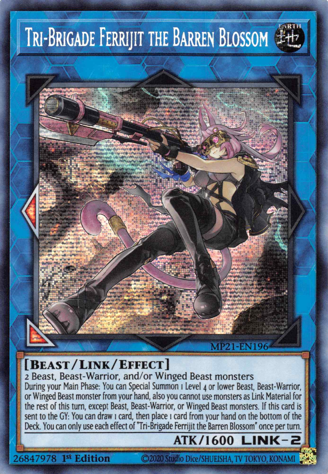 Tri-Brigade Ferrijit the Barren Blossom [MP21-EN196] Prismatic Secret Rare | Game Haven TX