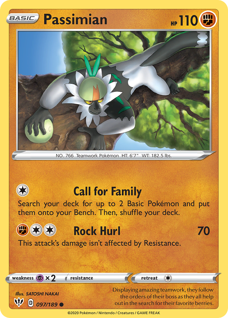 Passimian (097/189) [Sword & Shield: Darkness Ablaze] | Game Haven TX