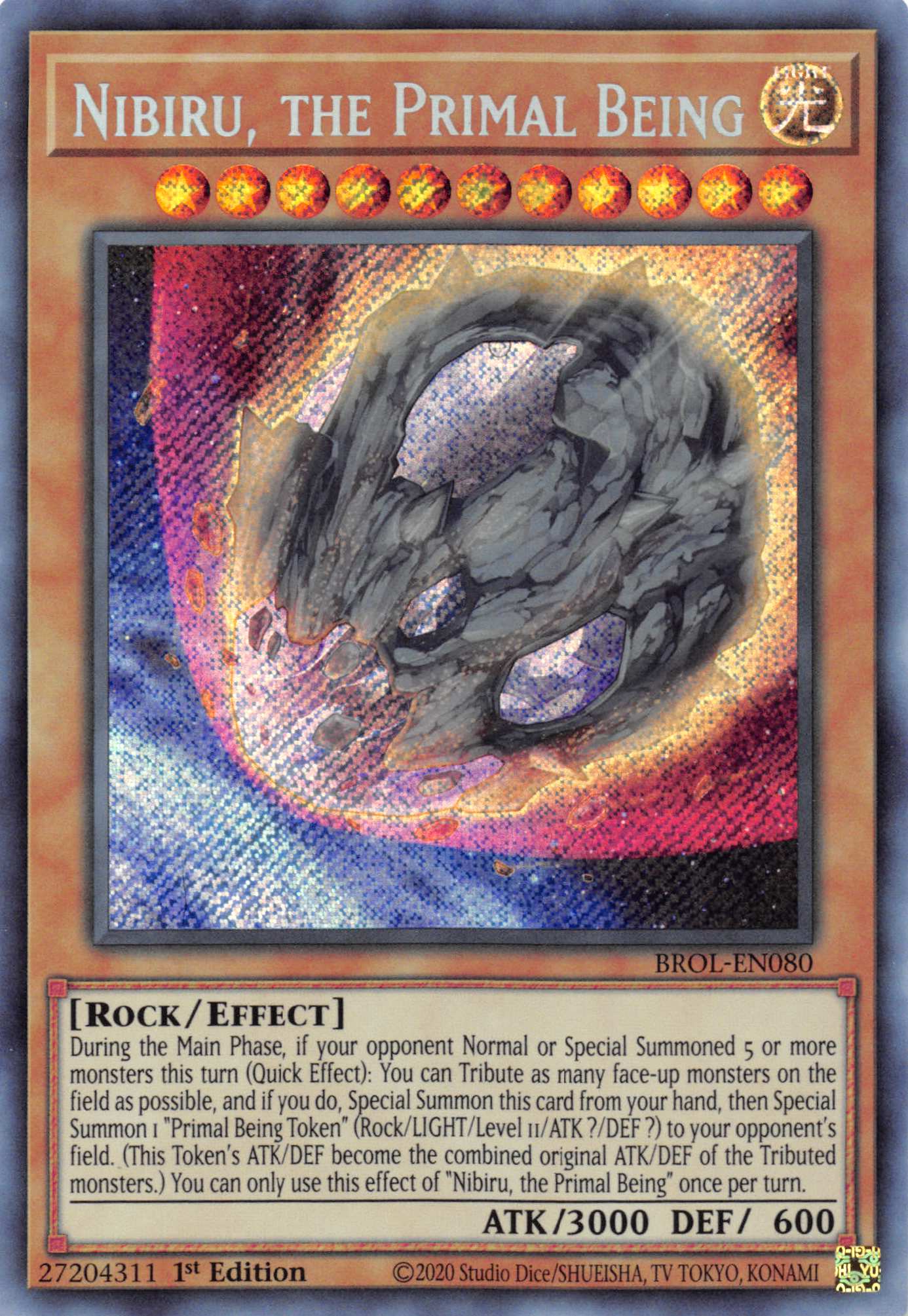 Nibiru, the Primal Being [BROL-EN080] Secret Rare | Game Haven TX