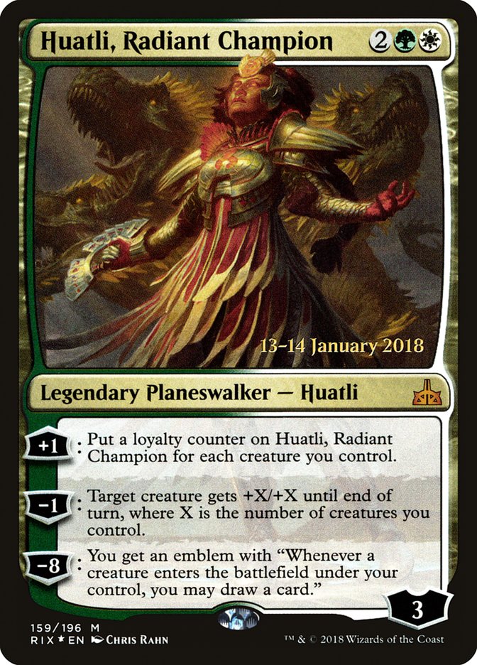 Huatli, Radiant Champion [Rivals of Ixalan Promos] | Game Haven TX