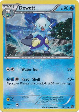 Dewott (29/114) (Cracked Ice Holo) [Black & White: Base Set] | Game Haven TX