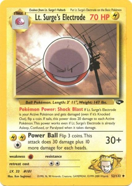 Lt. Surge's Electrode (52/132) [Gym Challenge Unlimited] | Game Haven TX