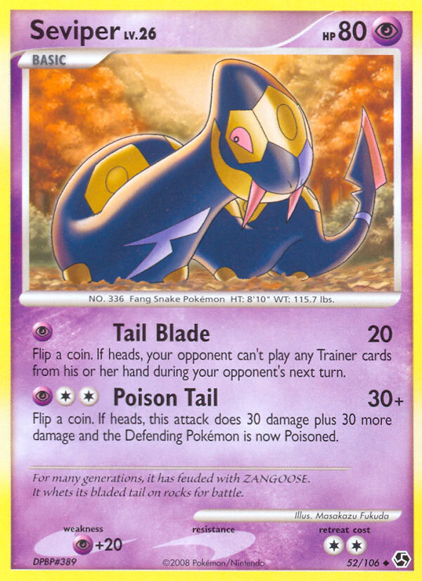 Seviper (52/106) [Diamond & Pearl: Great Encounters] | Game Haven TX