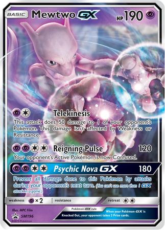 Mewtwo GX (SM196) (Jumbo Card) [Sun & Moon: Black Star Promos] | Game Haven TX