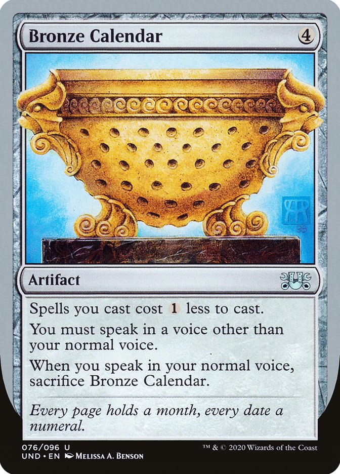 Bronze Calendar [Unsanctioned] | Game Haven TX
