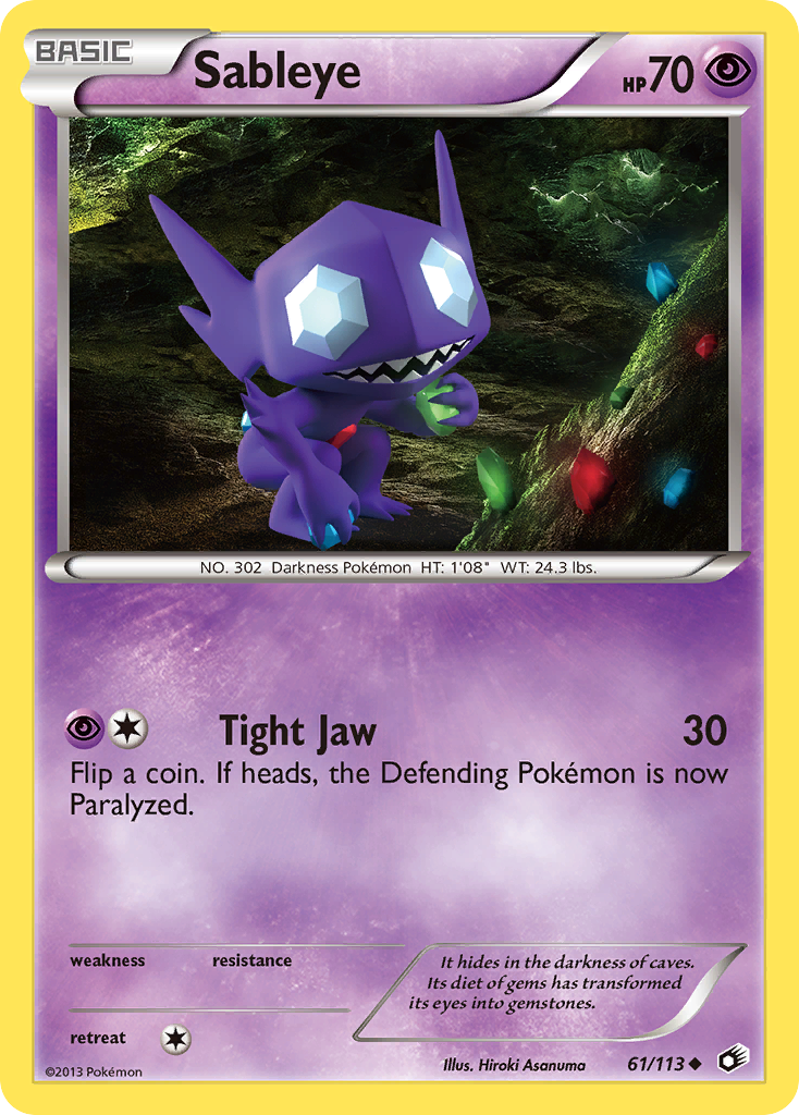 Sableye (61/113) [Black & White: Legendary Treasures] | Game Haven TX