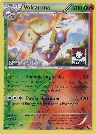 Volcarona (15/114) (League Promo 2nd Place) [XY: Steam Siege] | Game Haven TX