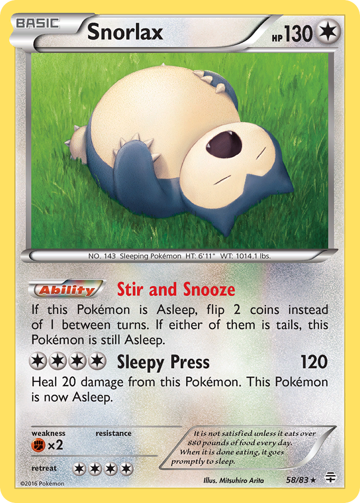 Snorlax (58/83) [XY: Generations] | Game Haven TX