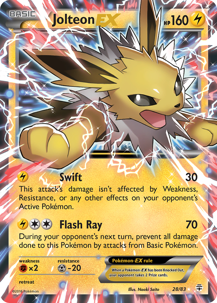 Jolteon EX (28/83) [XY: Generations] | Game Haven TX