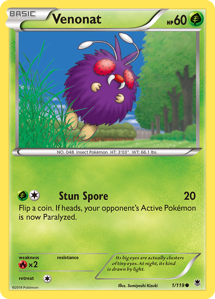 Venonat (1/119) [XY: Phantom Forces] | Game Haven TX