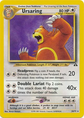 Ursaring (34/75) [Neo Discovery Unlimited] | Game Haven TX