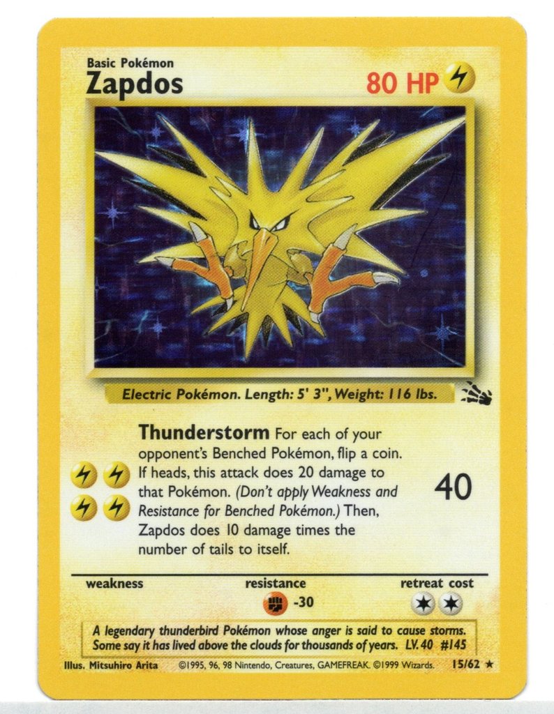Zapdos (15/62) [Fossil Unlimited] | Game Haven TX