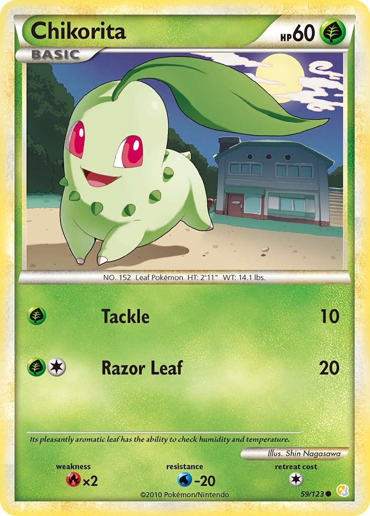 Chikorita (59/123) [HeartGold & SoulSilver: Base Set] | Game Haven TX