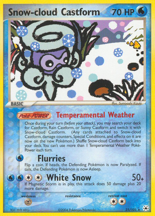 Snow-cloud Castform (25/101) [EX: Hidden Legends] | Game Haven TX