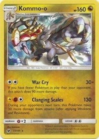 Kommo-o (77/111) (Cracked Ice Holo) (Theme Deck Exclusive) [Sun & Moon: Crimson Invasion] | Game Haven TX