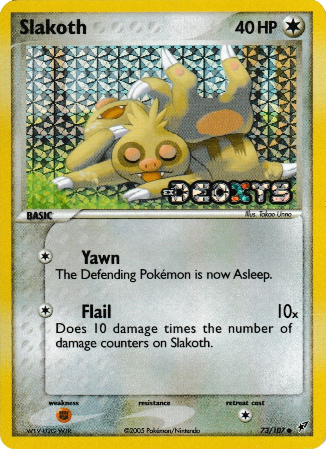 Slakoth (73/107) (Stamped) [EX: Deoxys] | Game Haven TX