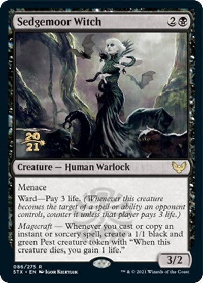 Sedgemoor Witch (Prerelease) [Strixhaven: School of Mages Prerelease Promos] | Game Haven TX