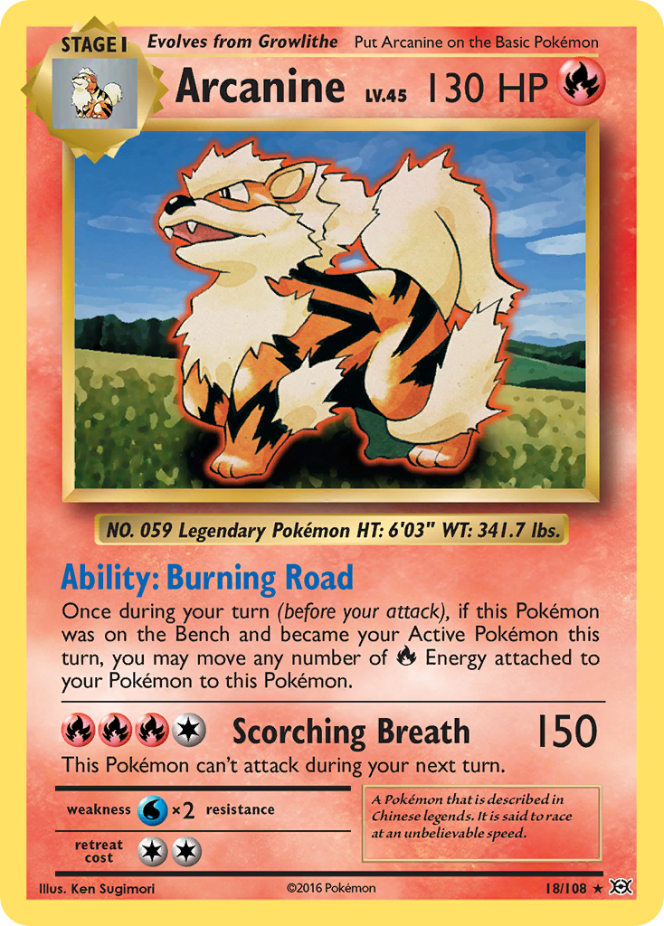 Arcanine (18/108) [XY: Evolutions] | Game Haven TX
