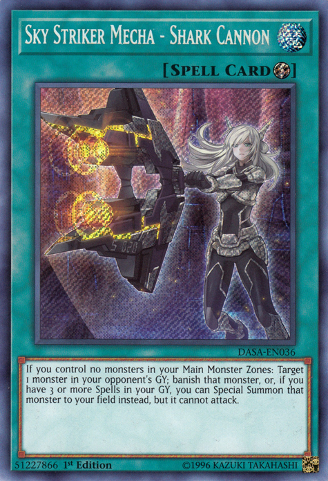 Sky Striker Mecha - Shark Cannon [DASA-EN036] Secret Rare | Game Haven TX