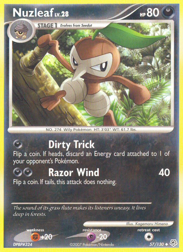 Nuzleaf (57/130) [Diamond & Pearl: Base Set] | Game Haven TX