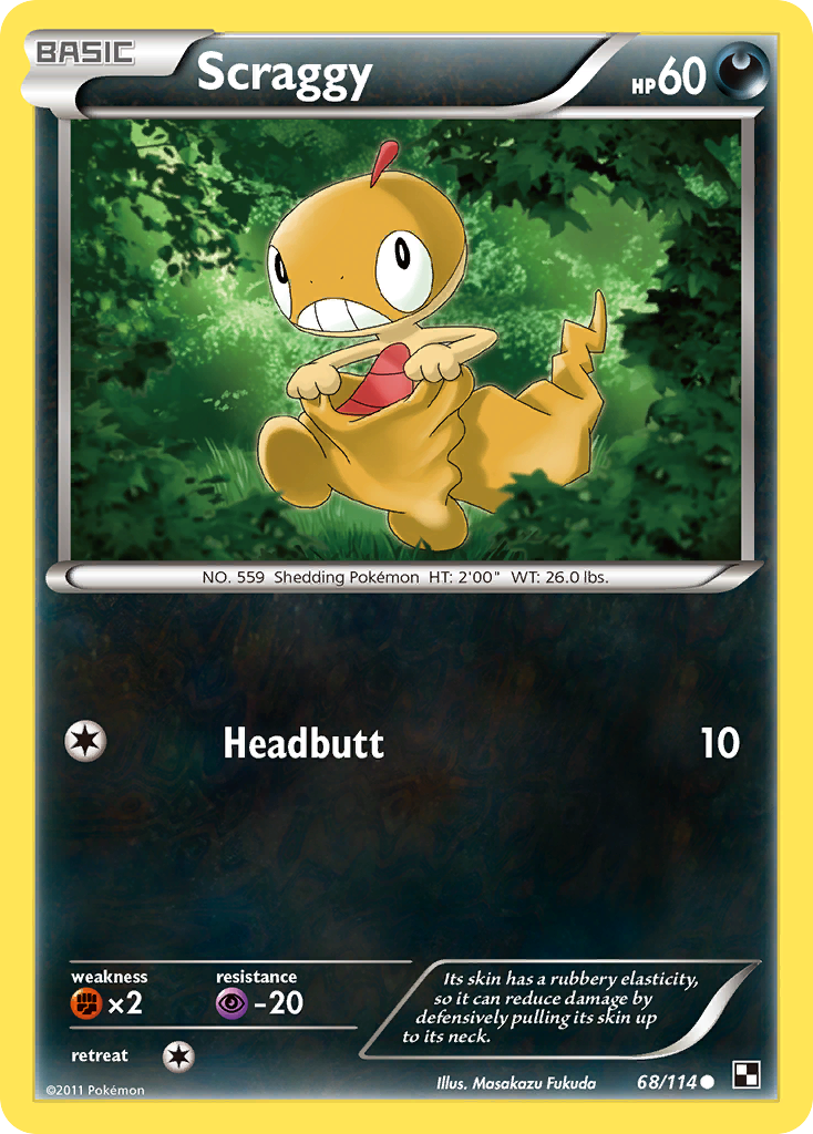 Scraggy (68/114) [Black & White: Base Set] | Game Haven TX