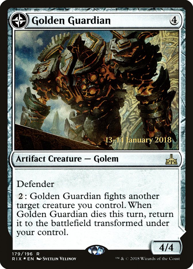 Golden Guardian // Gold-Forge Garrison [Rivals of Ixalan Promos] | Game Haven TX