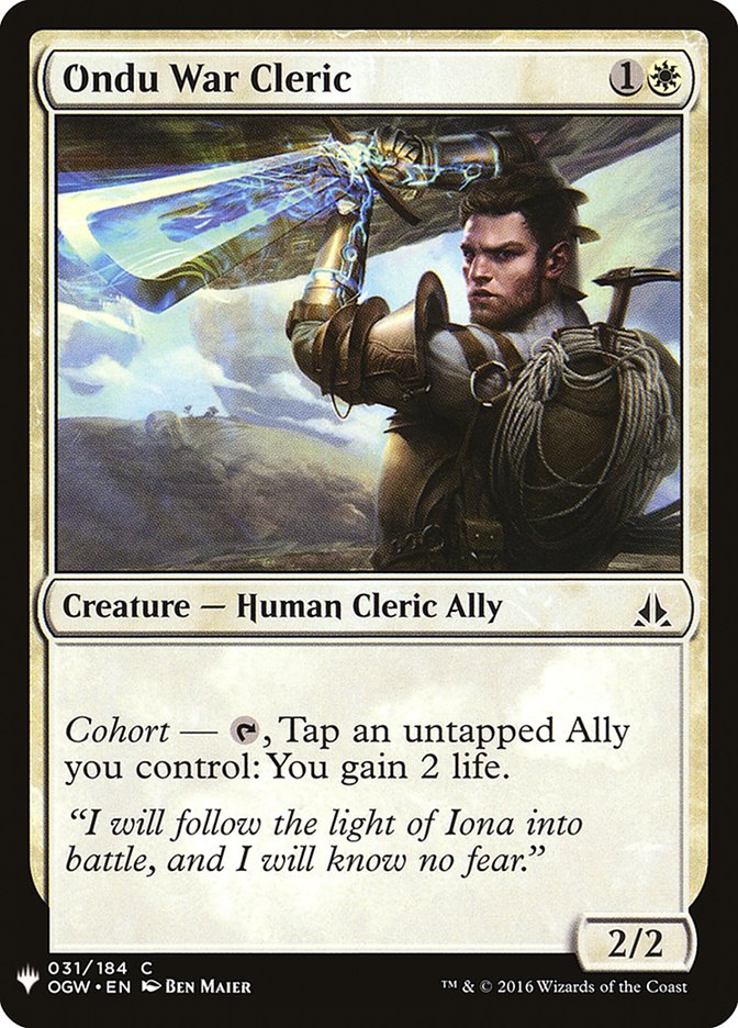 Ondu War Cleric [Mystery Booster] | Game Haven TX