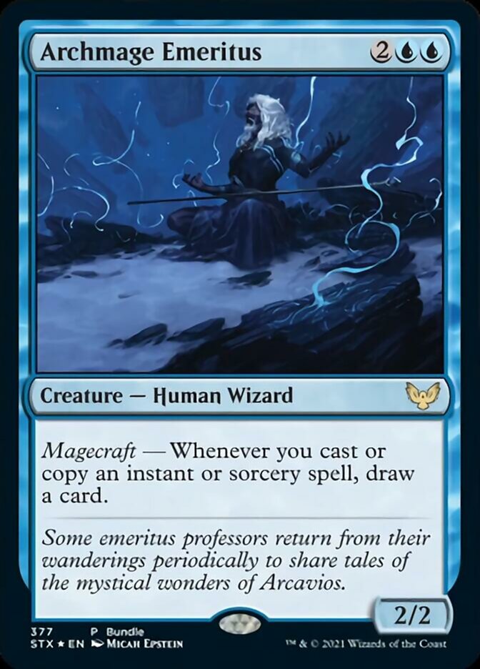 Archmage Emeritus (Bundle) [Strixhaven: School of Mages Promos] | Game Haven TX