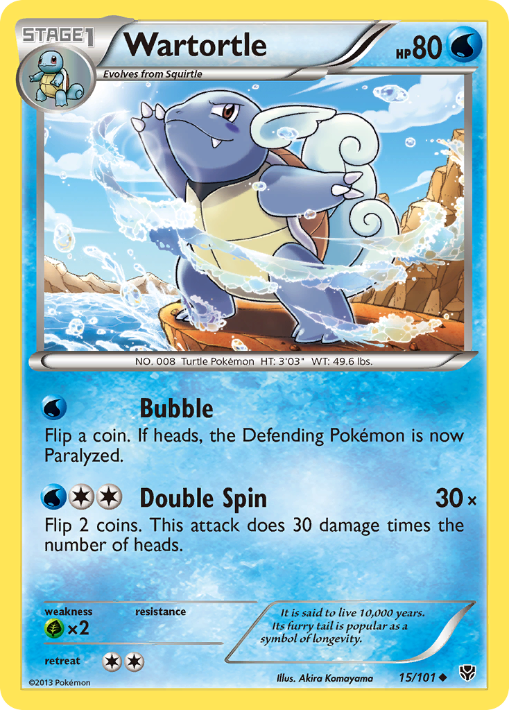 Wartortle (15/101) [Black & White: Plasma Blast] | Game Haven TX