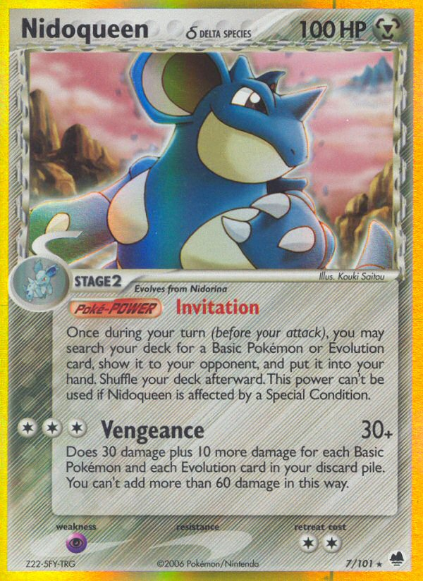 Nidoqueen (7/101) (Delta Species) [EX: Dragon Frontiers] | Game Haven TX