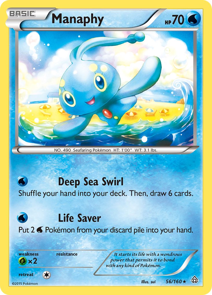 Manaphy (56/160) (Battle Arena Deck Exclusive) (Theme Deck Exclusive) [XY: Primal Clash] | Game Haven TX