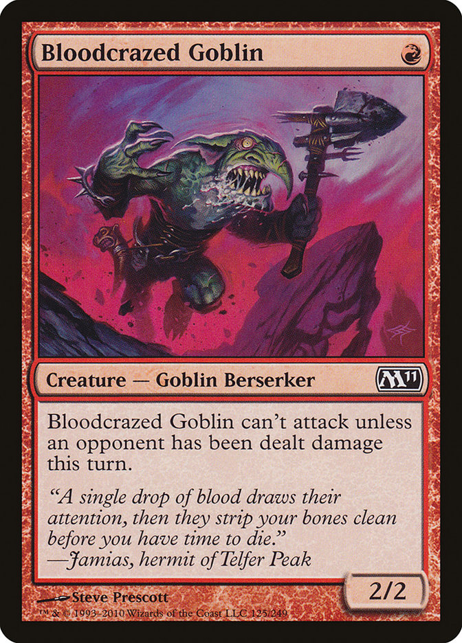 Bloodcrazed Goblin [Magic 2011] | Game Haven TX