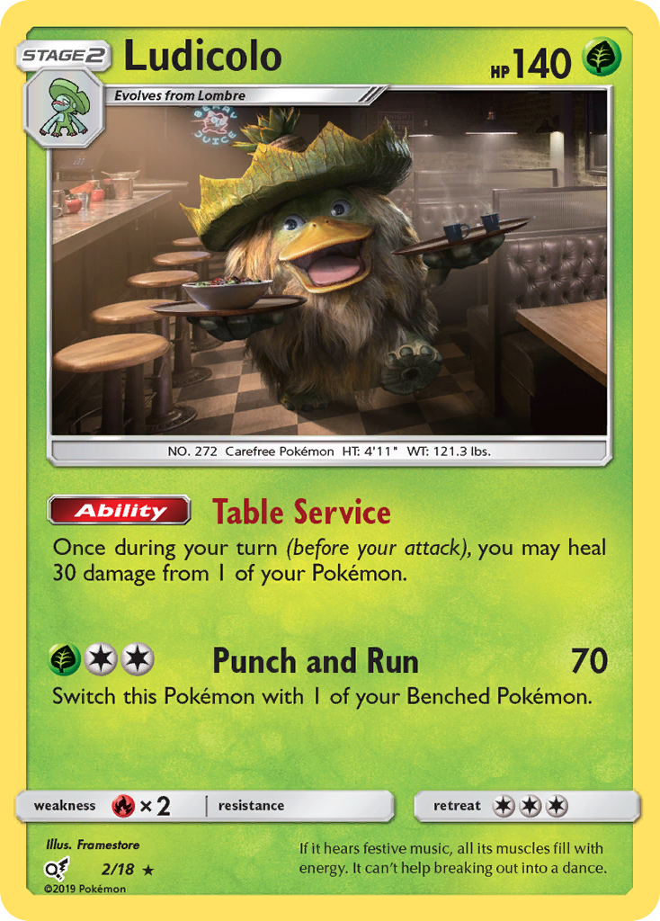 Ludicolo (2/18) [Sun & Moon: Detective Pikachu] | Game Haven TX