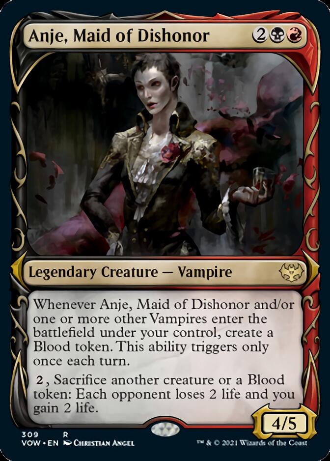 Anje, Maid of Dishonor (Showcase Fang Frame) [Innistrad: Crimson Vow] | Game Haven TX
