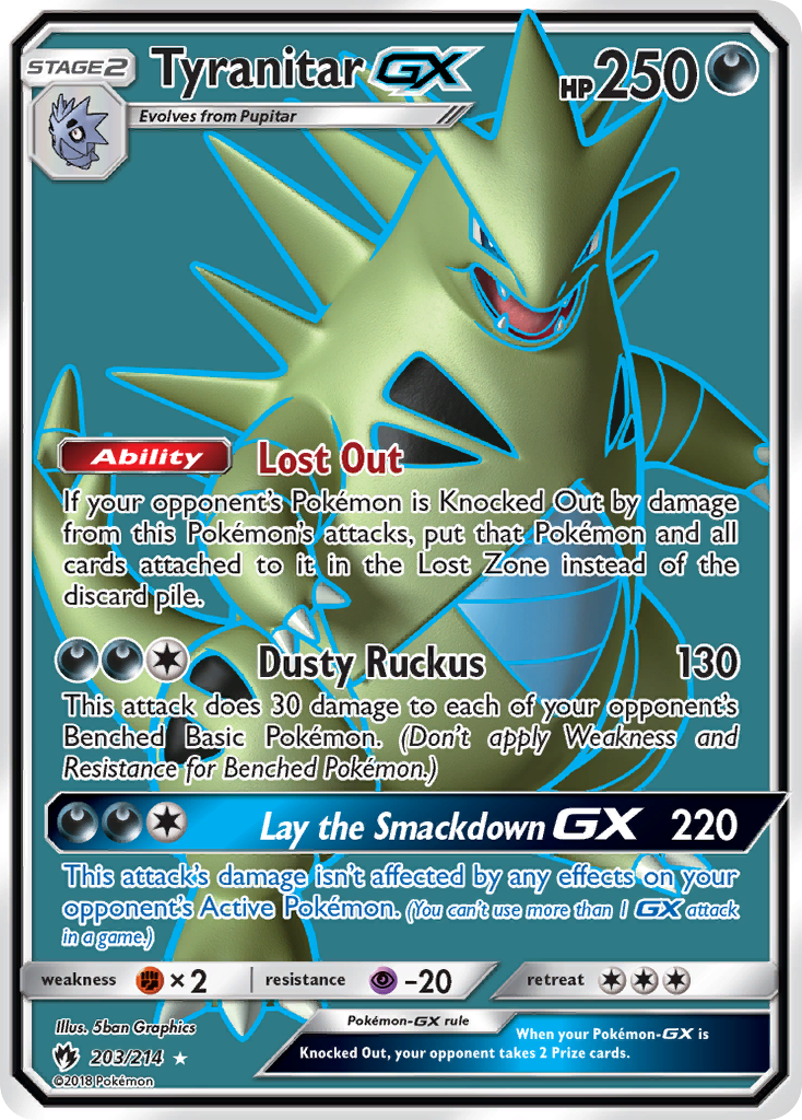 Tyranitar GX (203/214) [Sun & Moon: Lost Thunder] | Game Haven TX