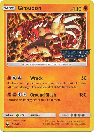 Groudon (81/168) (Cosmos Holo GameStop Promo) [Sun & Moon: Celestial Storm] | Game Haven TX