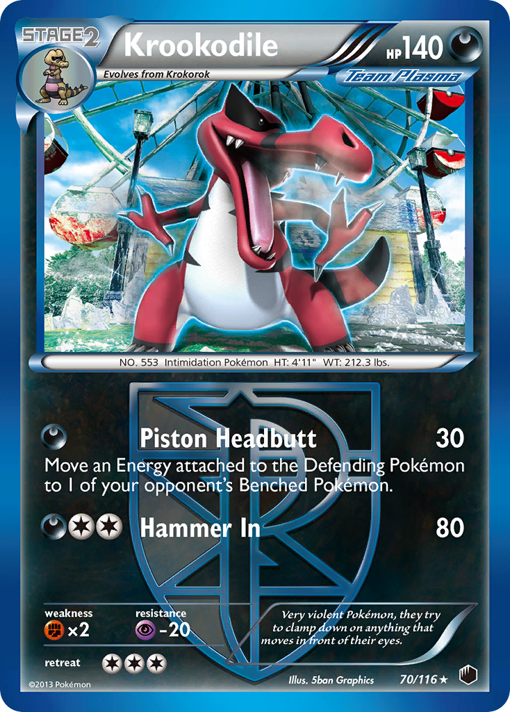 Krookodile (70/116) [Black & White: Plasma Freeze] | Game Haven TX