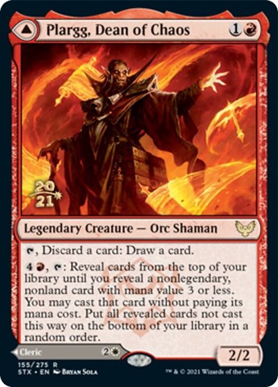 Plargg, Dean of Chaos // Augusta, Dean of Order (Prerelease) [Strixhaven: School of Mages Prerelease Promos] | Game Haven TX