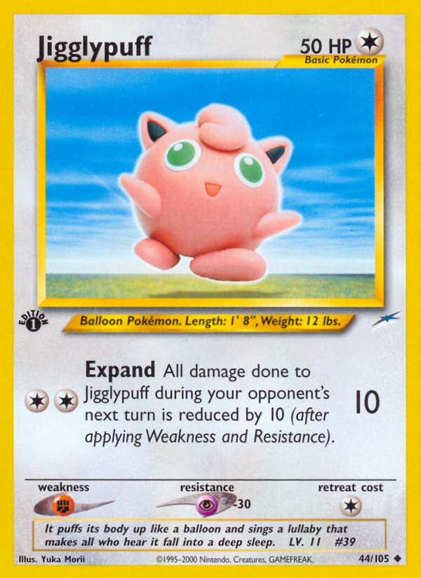 Jigglypuff (44/105) [Neo Destiny 1st Edition] | Game Haven TX