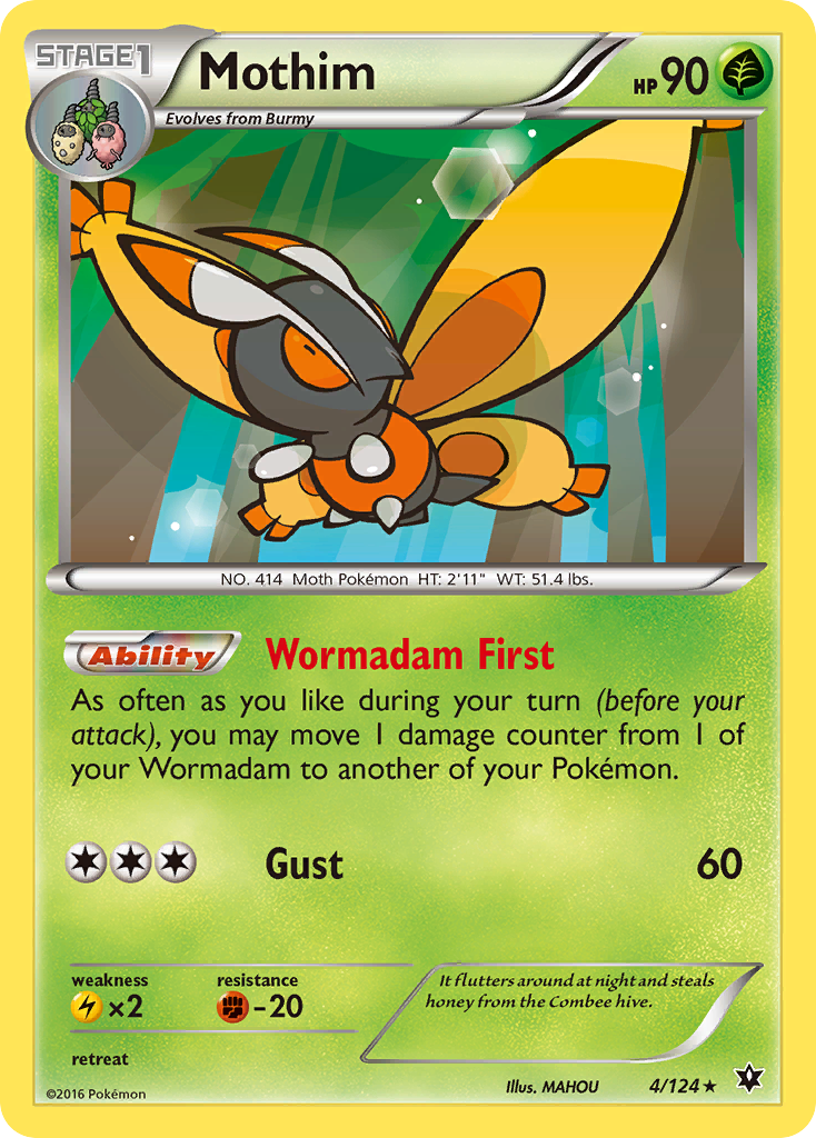 Mothim (4/124) [XY: Fates Collide] | Game Haven TX