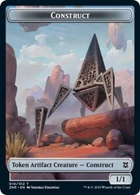 Construct // Kor Warrior Double-sided Token [Zendikar Rising Tokens] | Game Haven TX