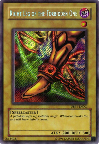 Right Leg of the Forbidden One [UBP1-EN001] Secret Rare | Game Haven TX