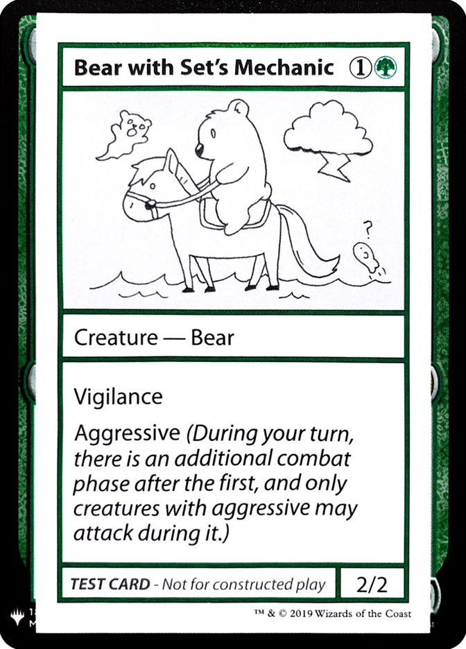 Bear with Set's Mechanic [Mystery Booster Playtest Cards] | Game Haven TX