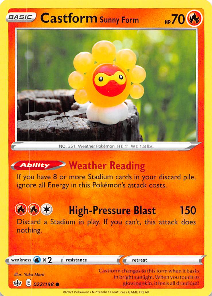 Castform Sunny Form (022/198) [Sword & Shield: Chilling Reign] | Game Haven TX