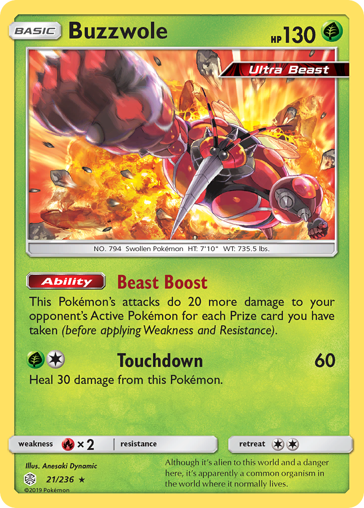 Buzzwole (21/236) [Sun & Moon: Cosmic Eclipse] | Game Haven TX