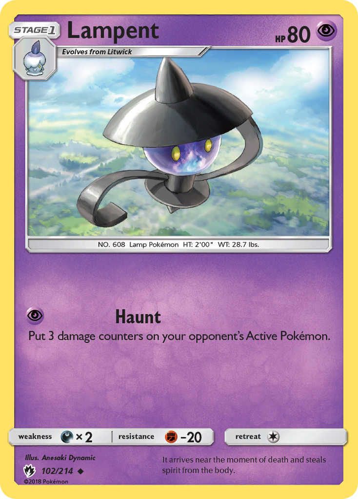 Lampent (102/214) [Sun & Moon: Lost Thunder] | Game Haven TX