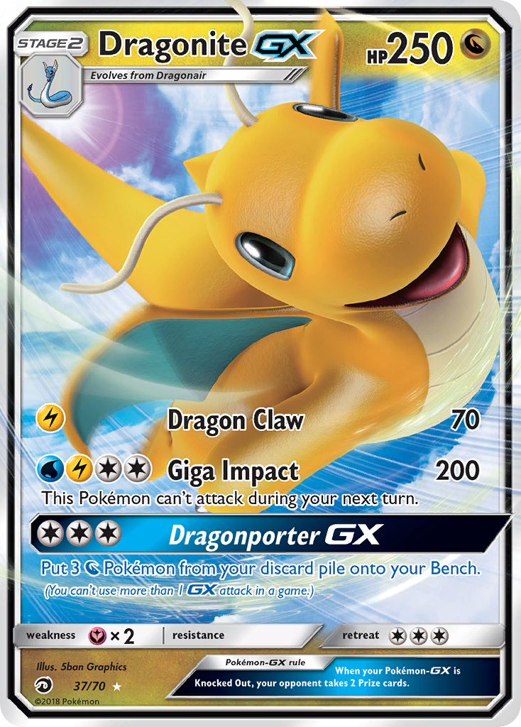 Dragonite GX (37/70) [Sun & Moon: Dragon Majesty] | Game Haven TX